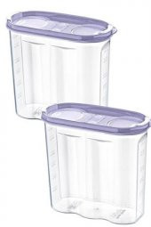 2 Kapaklı Ölçekli Erzak Kuru Gıda Saklama Kutusu Kabı - 1,7 Litre - SA935 thumbnail 9