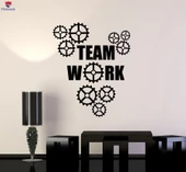 Ofis, Çalışma Odası Duvar Sticker Takım Çalışması Dişliler Ofis Sanatı Dekorasyon İş Ekibi Çıkartmaları Benzersiz Hediyelik - 1