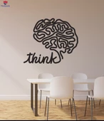 Ofis, Çalışma Odası Duvar Sticker Think Brain Ev Ofis Odası Okul Laboratuvarı İlham Sanat Çıkartmaları - 1