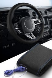 Renault Megane 2 Uyumlu Mavi Dikme Direksiyon Kılıfı - 1