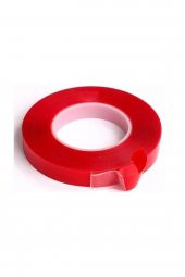 Çift Taraflı Bant 10 Mm X 5 Mt. Kırmızı Şeffaf - 1