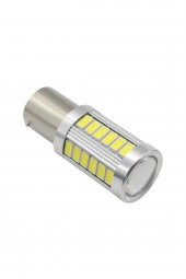 Ba15s 1156 P21w 33 Led Beyaz Mercekli Geri Vites,sinyal,stop Ampulü - 3