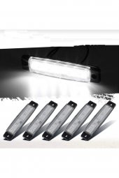 Dorse Parmak Lamba 12 -24 Volt 6 Ledli Beyaz Renk 10 Adet Parmak Led Dorse Kamyon Led Lamba Beyaz - 3