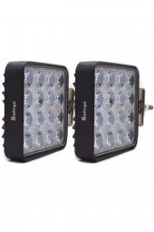 2 Adet 16 Ledli Off Road Çalışma Lambası / Projektör 48watt 12v / Yugo - 4