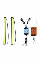 Uzaktan Kumandalı Gündüz Ledi-gündüz Farı-sis Farı 17cm 2 Adet Cob Led - 1