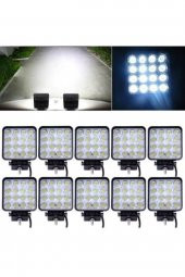 10 Adet 16 Led Off Road Sis Fari Sis Lambasi Çalisma Lambasi Projektör - 1