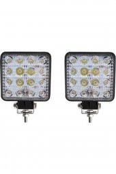 Off Road Sis Farı - Lamba 16 Led Kare Çalışma Lambası 2 Adet - 1