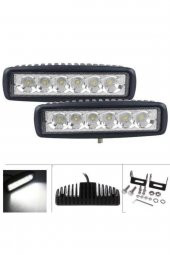 6 Ledli 18w Metal Kasalı Off Road Gündüz Farı Sis Farı Lambası (1 ADET) - 1