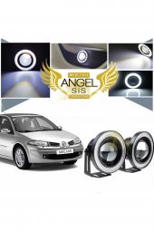 Renault Megane 2 Uyumlu, Universal Mercekli Led Angel Sis Farı, 76mm Beyaz Renk - 1