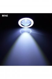 Fiat Linea Uyumlu Universal Mercekli Led Angel Sis Farı 76mm Beyaz Renk - 5