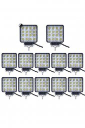 12 Adet 16 Ledli Off Road Sis Farı Çalışma Lambası 12 Volt / 24 v - 1