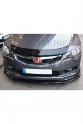 Honda Civic Fd6 Ön Lip Ön Tampon Eki 3 Parça Parlak Siyah - 2