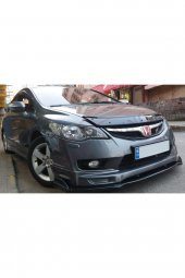 Honda Civic Fd6 Ön Lip Ön Tampon Eki 3 Parça Parlak Siyah - 3