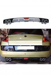 Megane 2 Hb Difizör Çift Egzoz Görünümlü Tampon Eki Gri - 2