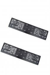 Itibar Plaka Tüv Ince Parlak Siyah Plakalık Araba Plaka Çerçevesi 2 Adet Siyah Pianoblack - 1