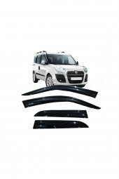 Fiat Doblo 2012 Model Cam Rüzgarlığı 4lü Set Parlak Siyah Kendinden Yapışkanlı 1. Kalite - 1