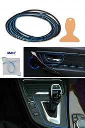 Mavi Trim Fitilli Yeni Nesil Araç Içi Ip Şerit Nikelajlı 5 Metre - 2