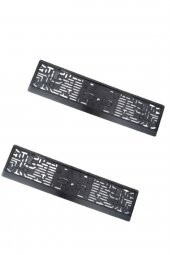 Plaka Tüv Ince Parlak Siyah Plakalık Araba Plaka Çerçevesi 2 Adet Siyah Pianoblack - 1