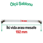 Side 192 mm Çekmece Dolap Kulpu Metal Kulp Mobilya Dolabı Kulpları Mutfak Kulbu Krom Renk 192 mm - 4