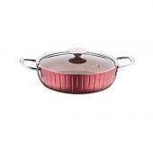 Oms Collection Colonna 28 Cm Granit Karnıyarık Tenceresi Bordo - 1