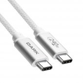 DARK DK-CB-USB240PD101 1m TYPE-C  PD 240 W ŞARJ KABLO,BEYAZ - 1