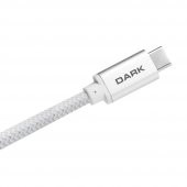 DARK DK-CB-USB240PD101 1m TYPE-C  PD 240 W ŞARJ KABLO,BEYAZ - 2
