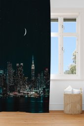 ŞEHİR MANZARA DİJİTAL BASKI TEK KANAT FON PERDE thumbnail 1