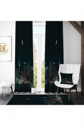 ŞEHİR MANZARA DİJİTAL BASKI TEK KANAT FON PERDE thumbnail 3