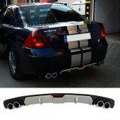 Ford Mondeo Mk3 Difüzör Arka Tampon Eki 4 Egzoz Çıkışlı Gri - 1