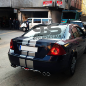 Ford Mondeo Mk3 Difüzör Arka Tampon Eki 4 Egzoz Çıkışlı Gri - 3