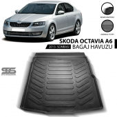 Skoda Octavia A6 Bagaj Havuzu 2013 Sonrası Havuzlu Bagaj Paspası - 1