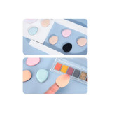 3 Adet Mini Kozmetik Puf Parmak Yüz Makyaj Sünger Göz Altı Kapatıcı Kuru Islak Bez Süngeri Concealer thumbnail 3