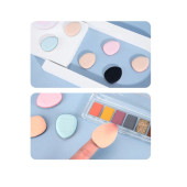 3 Adet Mini Kozmetik Puf Parmak Yüz Makyaj Sünger Göz Altı Kapatıcı Kuru Islak Bez Süngeri Concealer - 6