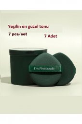 7 Adet Kozmetik Puf Seti Çiftyan Yumuşak Fondöten Nemlendirici Yüz Makyaj Bez Sünger Güzellik Seti - 2