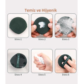 7 Adet Kozmetik Puf Seti Çiftyan Yumuşak Fondöten Nemlendirici Yüz Makyaj Bez Sünger Güzellik Seti - 5