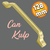 Can Mobilya Mutfak Dolabı Çekmece Dolap Kapak Kulpu Düz Metal Kulp Kulbu Kulpu 128 Mm Altın - 1