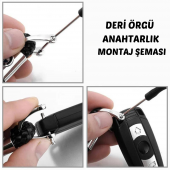 Audi Gerçek Deri Örgü Anahtarlık - 8