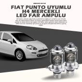 Fıat Grande Putno Uyumlu Mercek Led Xenon Uzun Kısa Çift Renk Şimşek Etkili Ampul - 1