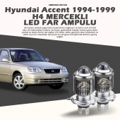 Hyundai Accent (1995-1999) Mercek Led Xenon Uzun - Kısa Çift Renk - 1