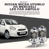 Nissan Micra Uyumlu Mercek Led Xenon Uzun - Kısa Çift Renk - 1