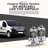 Peugeot Bipper Uyumlu Xenon Mercek Led Uzun - Kısa Çift Renk - 1