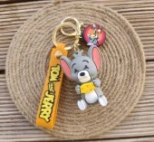 Anahtarlık Tom Sevimli Kedi Silikon Anahtarlık Çanta Süsü Karakter Figür Oyuncak Aksesuar 15772 thumbnail 1