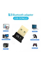 5.1 Bluetooth Doungle V5.1 USB Bluetooth Adaptörü Alıcı Verici Mini Kablosuz Bluetooth Dongle - 2