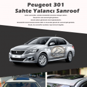 Peugeot 301 Parlak Siyah Yalancı Çakma Sahte Sunroof - 1