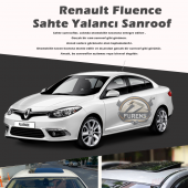Renault Fluence Parlak Siyah Yalancı Çakma Sahte Sunroof - 1