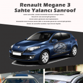 Renault Megane 3 Parlak Siyah Yalancı Çakma Sahte Sunroof - 1