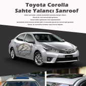 Toyota Corolla Parlak Siyah Yalancı Çakma Sahte Sunroof - 1