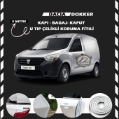 Dacia Dokker Oto Araç Kapı Koruma Fitili 5metre Parlak Beyaz Renk - 1