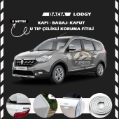 Dacia Lodgy Oto Araç Kapı Koruma Fitili 5metre Parlak Beyaz Renk - 1