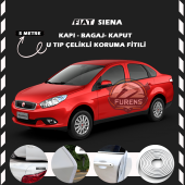 Fiat Siena Oto Araç Kapı Koruma Fitili 5metre Parlak Beyaz Renk - 1